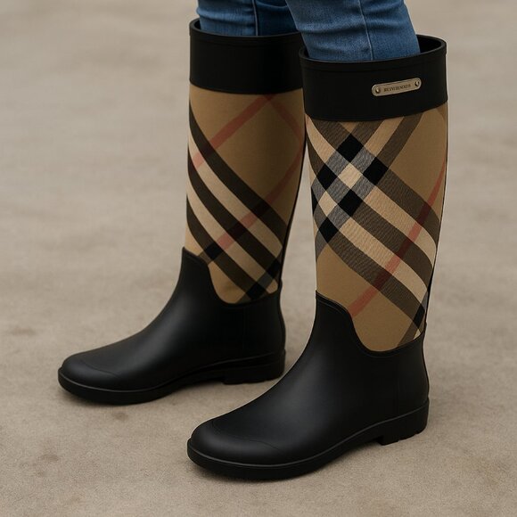 BRAND NEW BURBERRY RAIN BOOTS IN BOX SZ 37 - Picture 3 of 4